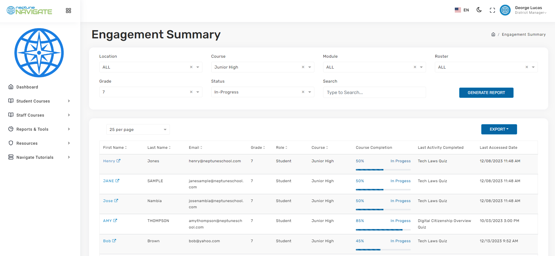 tracking and reporting 6